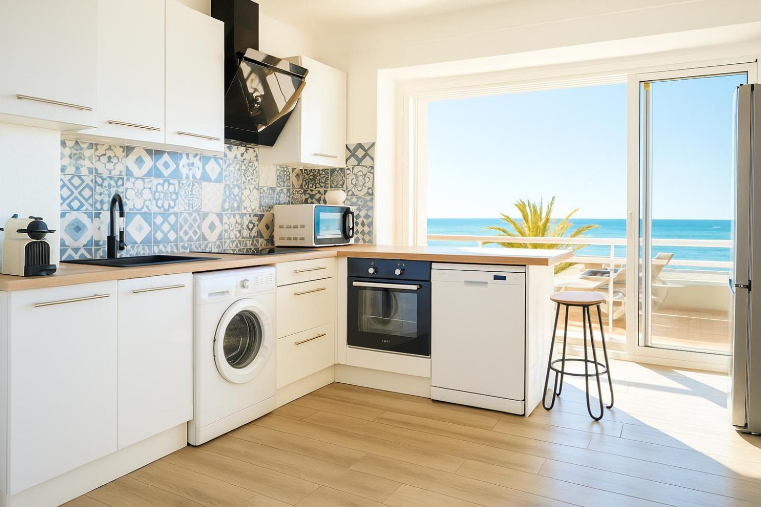 "Plage" Splendide Vue Mer Depuis La Chambre Et Le Salon Cuisine, 20M De La Plage! Canet-en-Roussillon Exterior foto