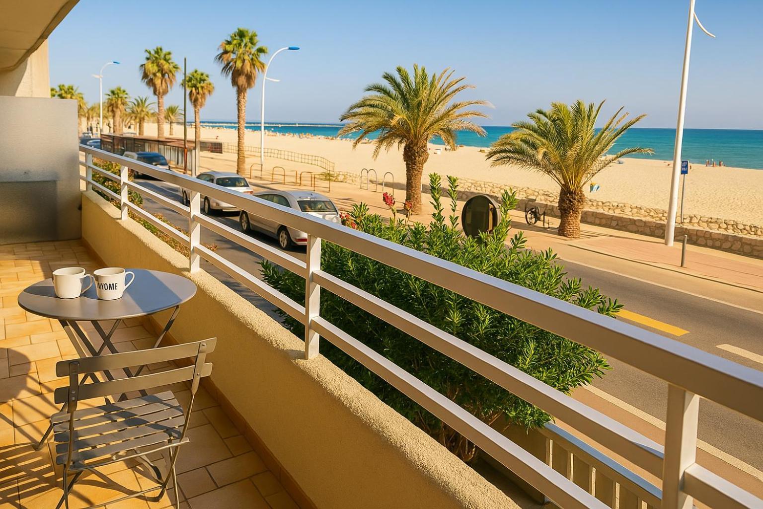 "Plage" Splendide Vue Mer Depuis La Chambre Et Le Salon Cuisine, 20M De La Plage! Canet-en-Roussillon Exterior foto