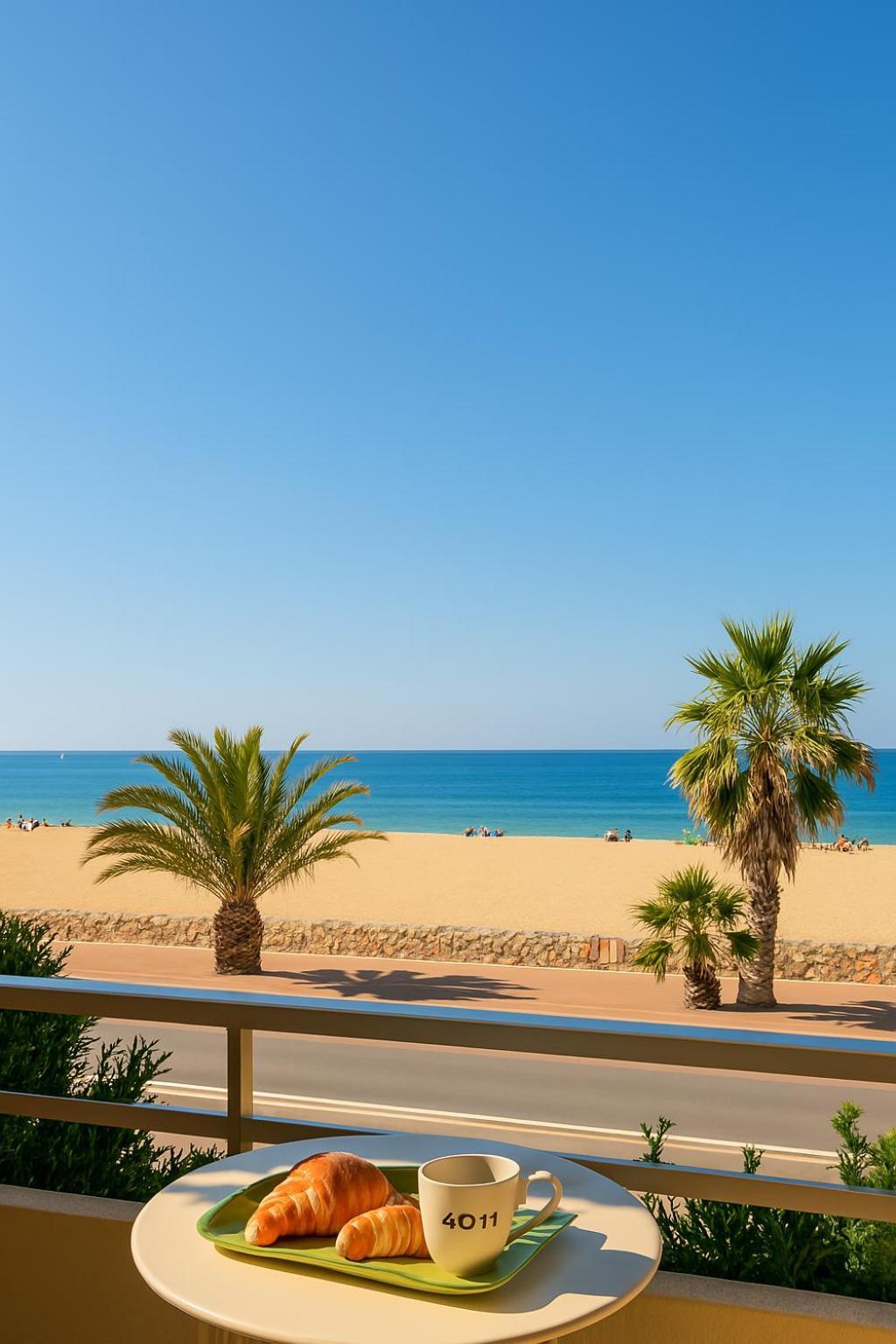 "Plage" Splendide Vue Mer Depuis La Chambre Et Le Salon Cuisine, 20M De La Plage! Canet-en-Roussillon Exterior foto